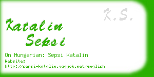 katalin sepsi business card